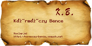 Körmöczy Bence névjegykártya